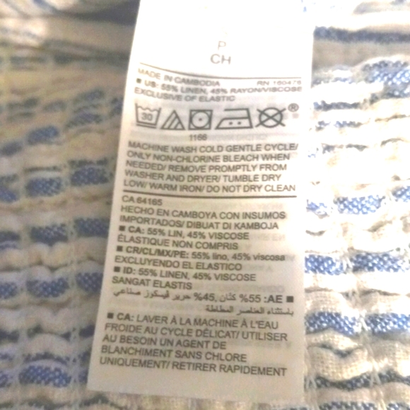 Old Navy, Jumpsuit Blue/WhiteSz Small,adj straps, Linen Rayon, sz S LAST CHANCE - Picture 11 of 11